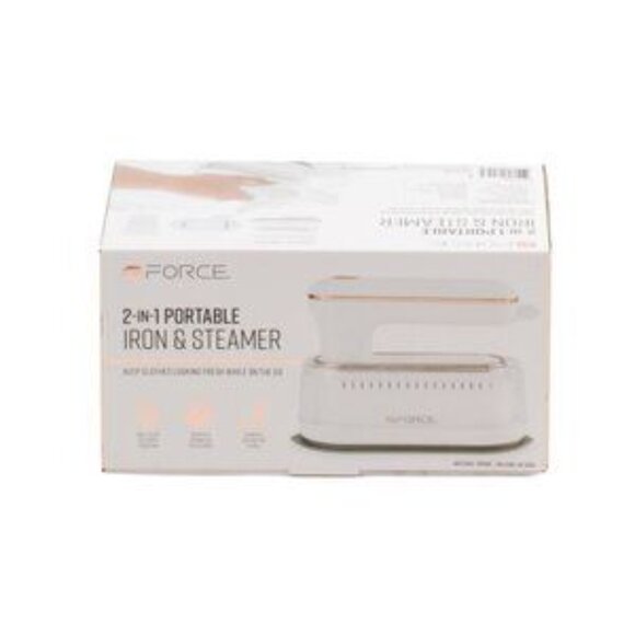 G-FORCE White 2-in-1 Portable Steam Iron And Garment Steamer - Picture 1 of 2